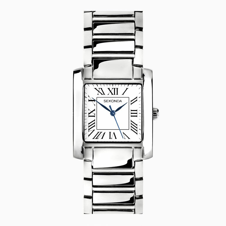 Sekonda Mens Rectangular Silver Watch 30243