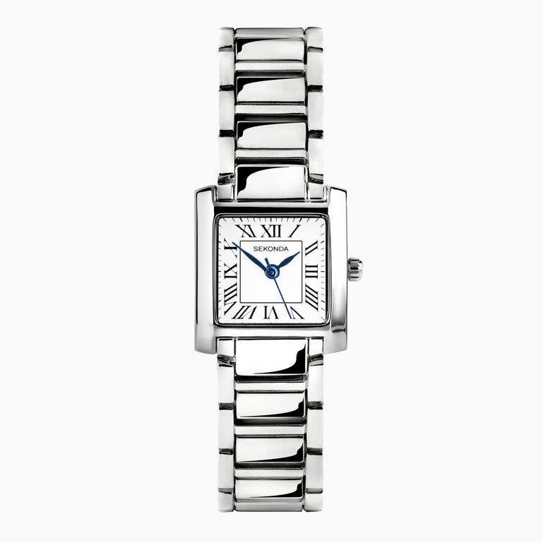 Sekonda Ladies Rectangular Silver Watch 40700