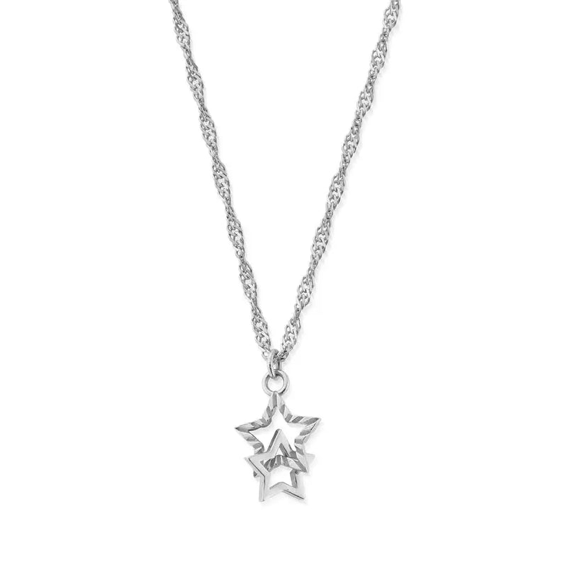 ChloBo Twisted Rope Chain Interlocking Star Necklace SNTR3440