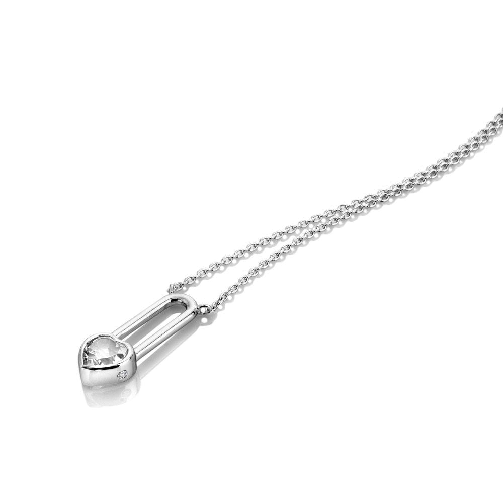 Hot Diamonds Solitaire Necklace Heart DN233