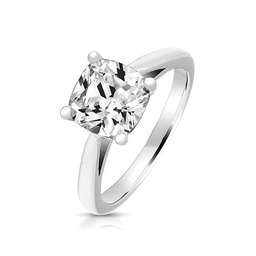 Silver & Co 8mm Cushion CZ Ring SRG0081CZ