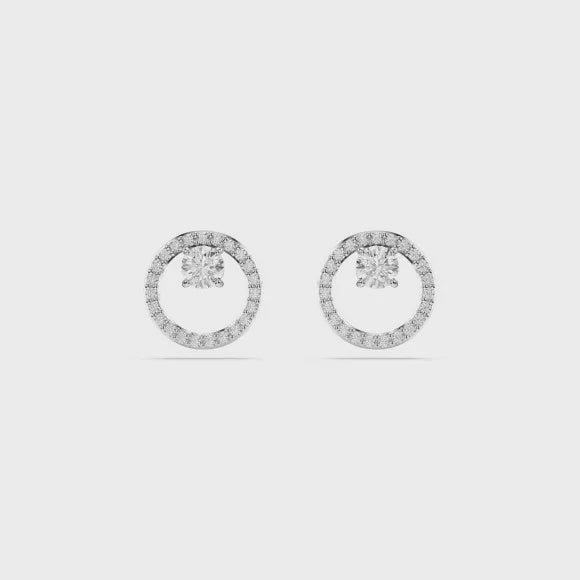 Swarovski Constella Pavé Rhodium Plated Stud Earrings 5692262