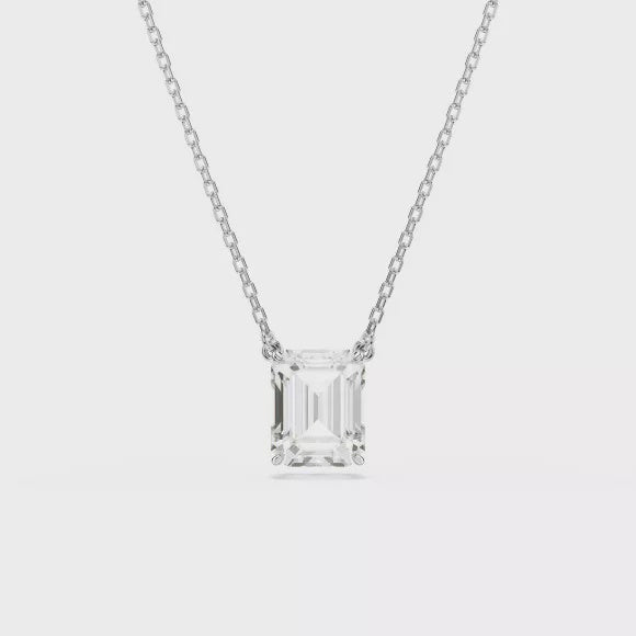 Swarovski Stilla Octagon Cut Rhodium Plated Necklace 5693405