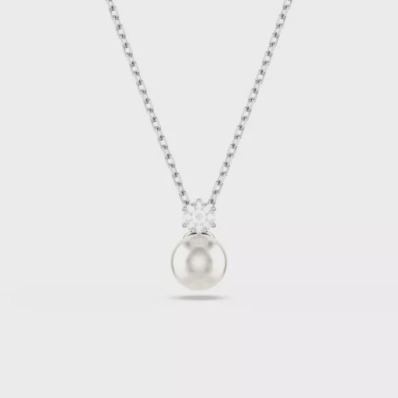 Swarovski Matrix Pearl & Crystal Rhodium Plated Necklace 5693897