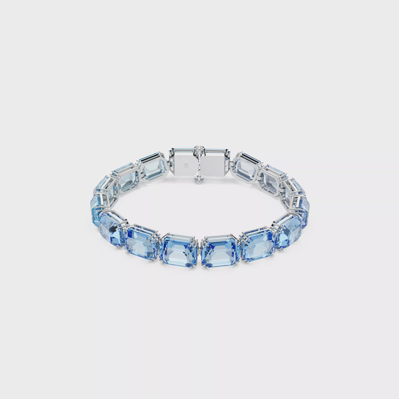 Swarovski Millenia Blue Octagon Cut Rhodium Plated Bracelet 5694135