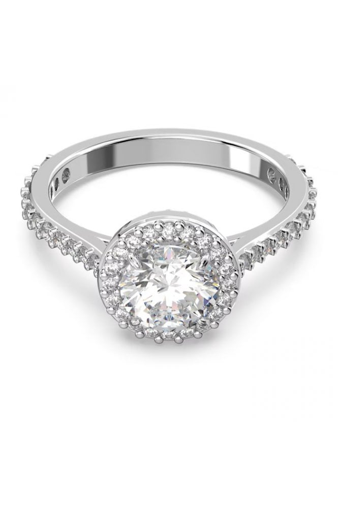 Swarovski Constella Cocktail Ring White Rhodium Plated Size 52 5642624