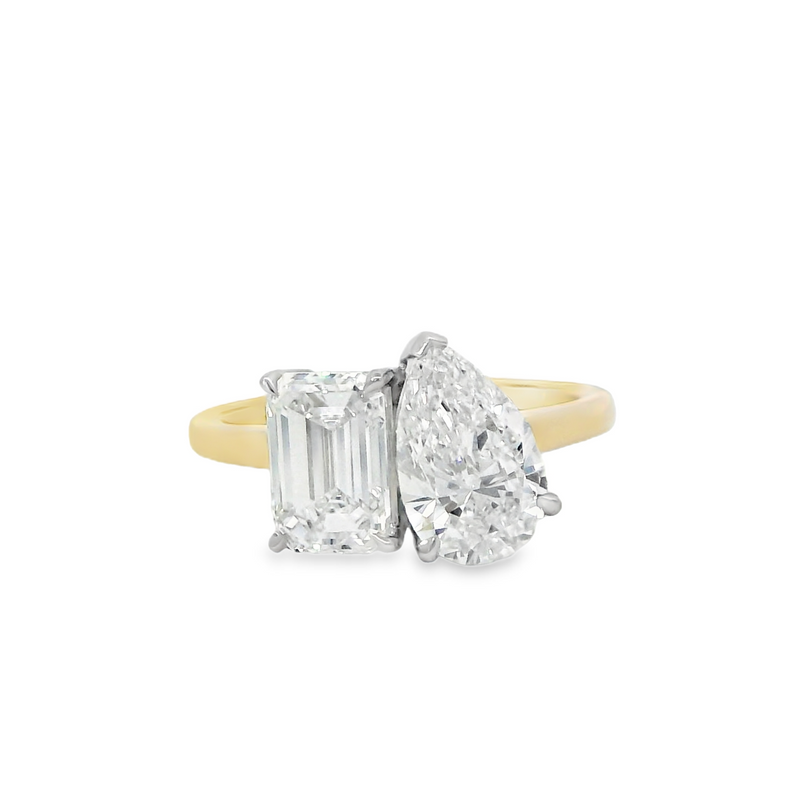 18ct Gold & Platinum Toi Et Moi Lab Grown Diamond Ring