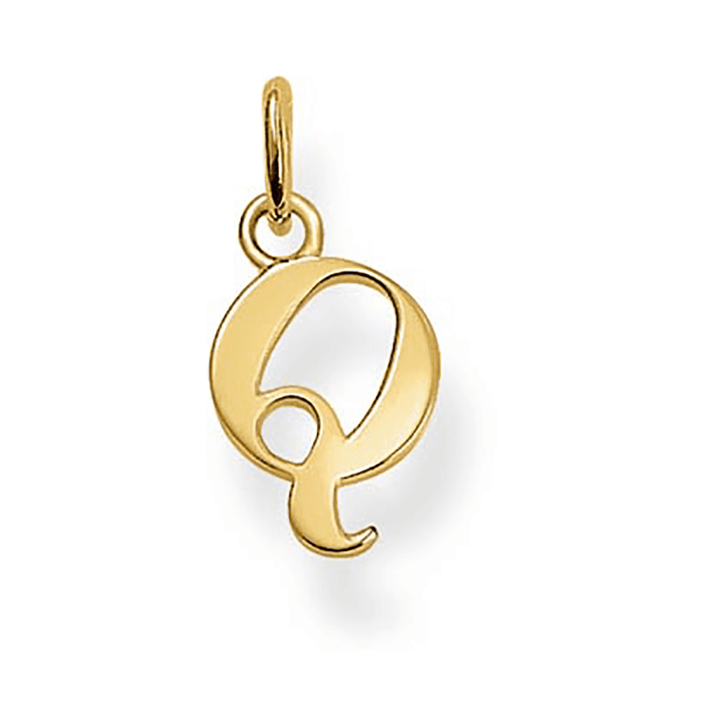 Thomas Sabo Yellow Gold Plated Initial Q Pendant PE604-413-12