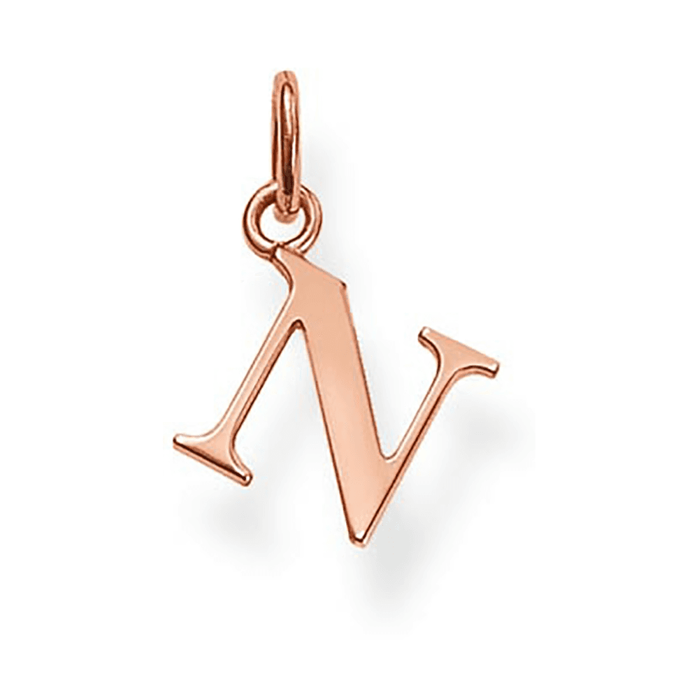 Thomas Sabo Rose Gold Plated Initial N Pendant PE601-415-12