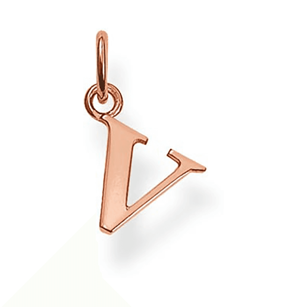 Thomas Sabo Rose Gold Plated Initial V Pendant PE609-415-12