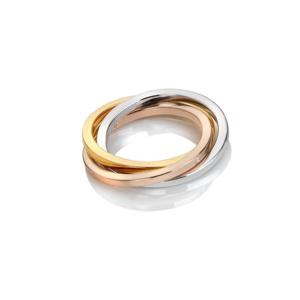 Hot Diamonds Trio Ring Tri Colour DR297