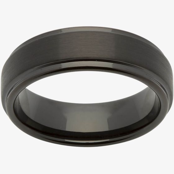 Unique & Co Tungsten Carbide Ring - Black 7mm TUR-54
