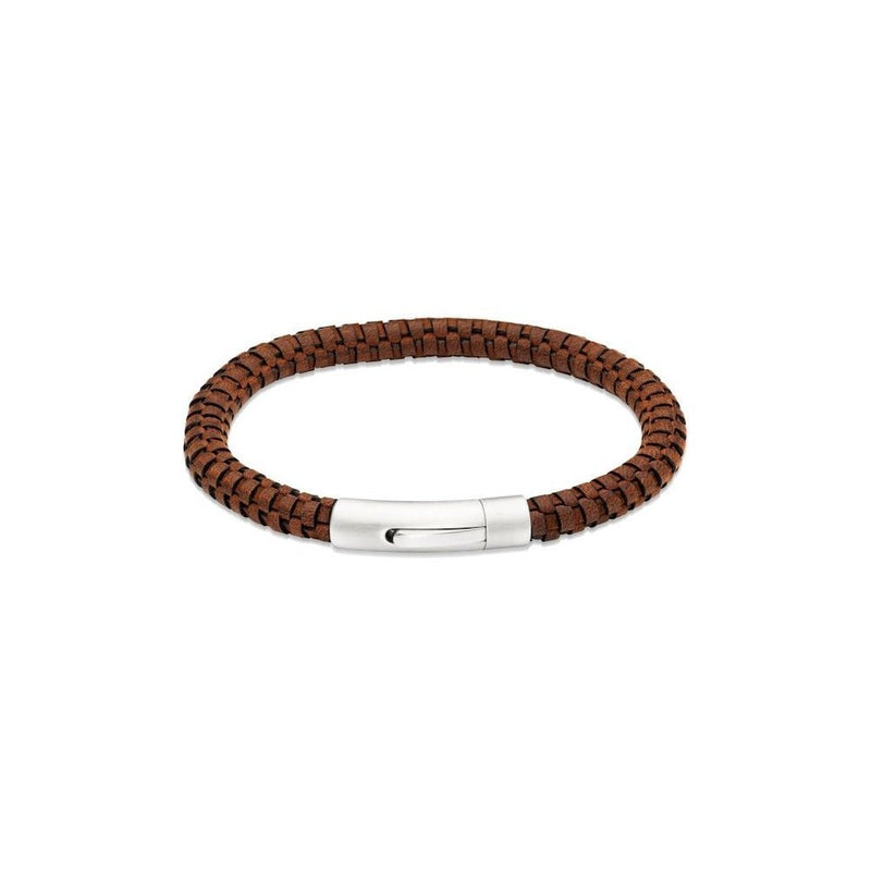 Unique & Co Dark Brown Leather Bracelet B543DB/21cm