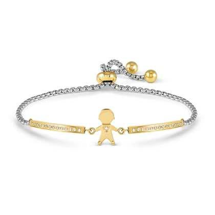 Nomination Milleluci Refined Steel & Gold Tone Baby Boy Bracelet 028018-027