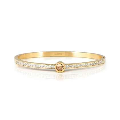 NOMINATION Pretty Bangles Yellow finish Champagne CZ (Medium Size) 029520-047