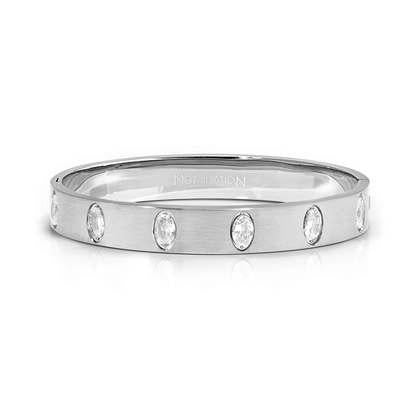 Nomination Pretty Bangles Steel Wide Oval CZ 029538-001