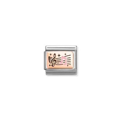 NOMINATION Rose Gold Treble Clef and Music Notes 430204-06