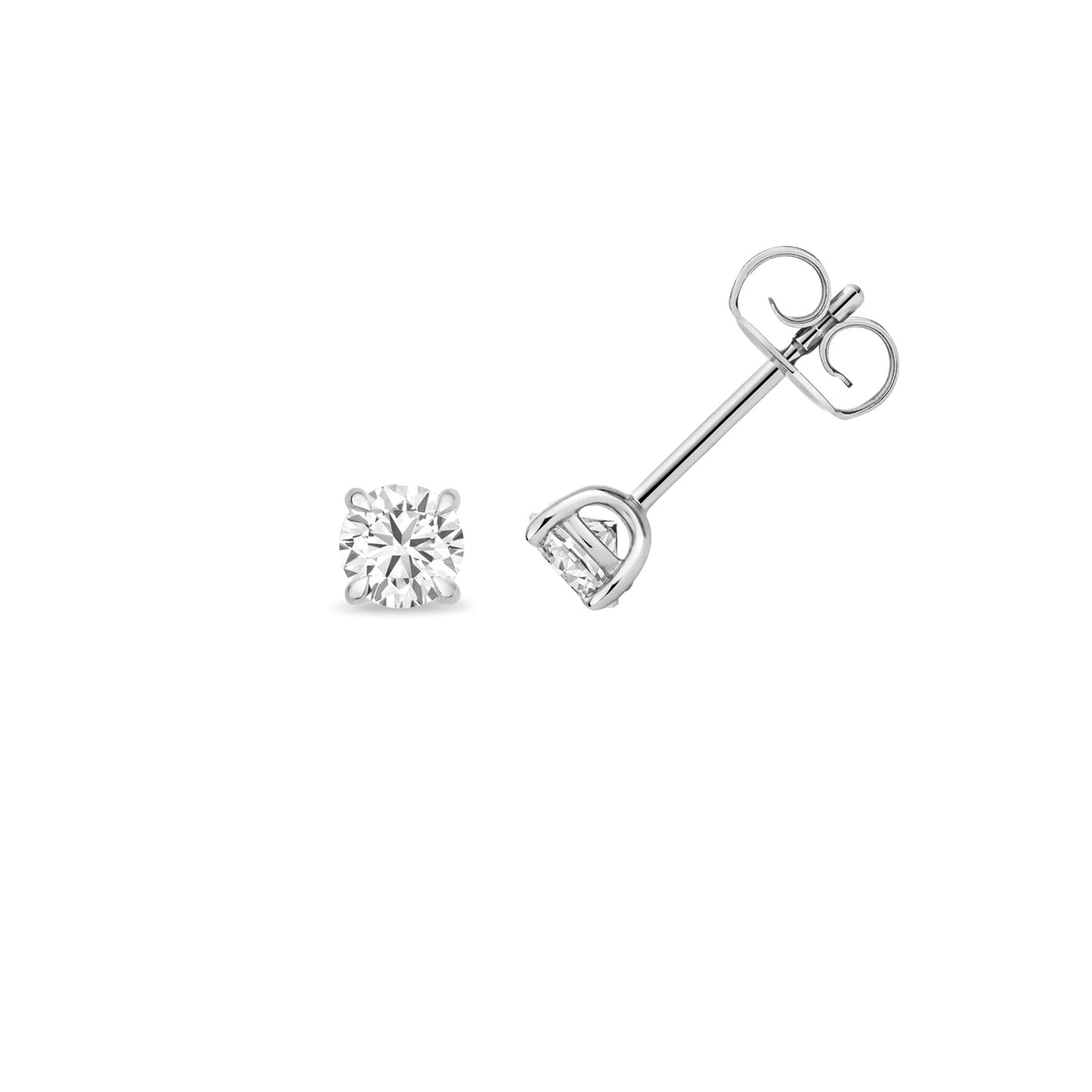 9ct White Gold Lab Grown Diamond Stud Earrings 0.70ct V213W/070