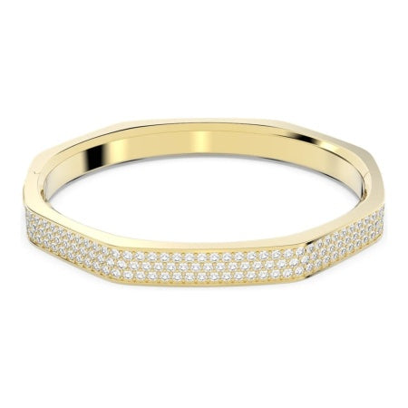 Swarovski Dextera Octagon, White, Gold-Tone Plated M Bangle 5656844