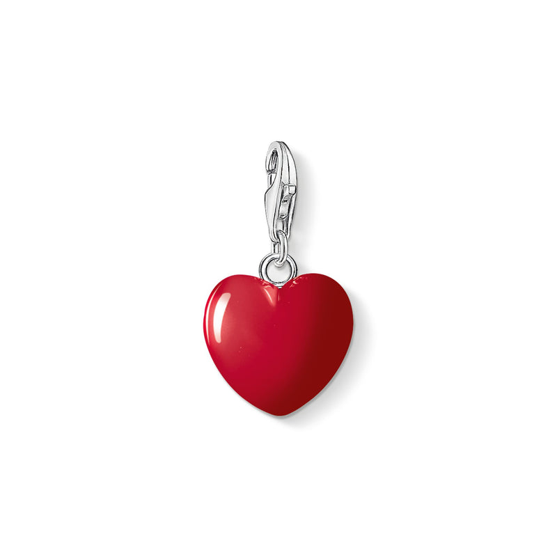 THOMAS SABO CHARM PENDANT RED HEART SILVER 0016-007-10