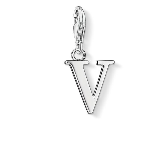 Thomas Sabo Silver Letter V Charm 0196-001-12