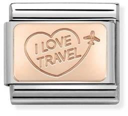 NOMINATION Rose Gold I Love Travel Charm 430110-02