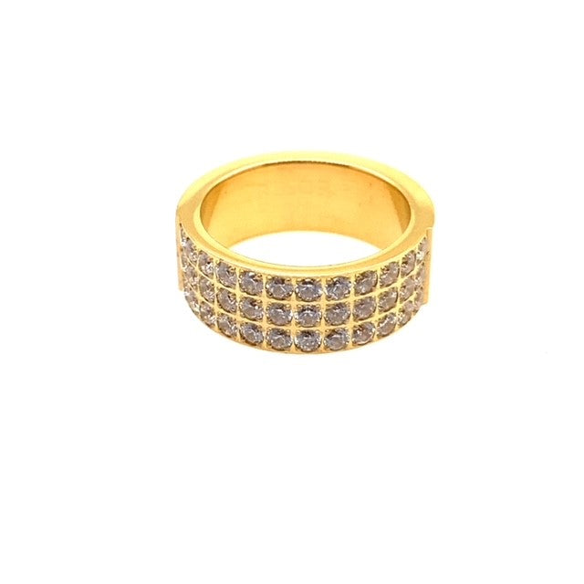 Tresor Paris Gold Plated Etern 8mm Ring 21996