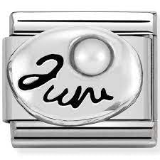 NOMINATION stones June WHITE PEARL charm 330505-06