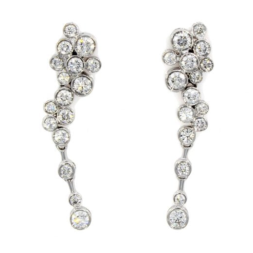 18ct Gold Diamond Bubble Earrings03-01-701