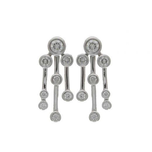 18ct Gold Diamond Bubble Earrings 03-01-787