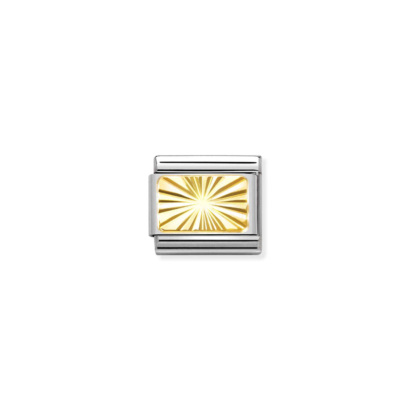 Nomination 18k Gold Diamond Coated Plate 030121-56