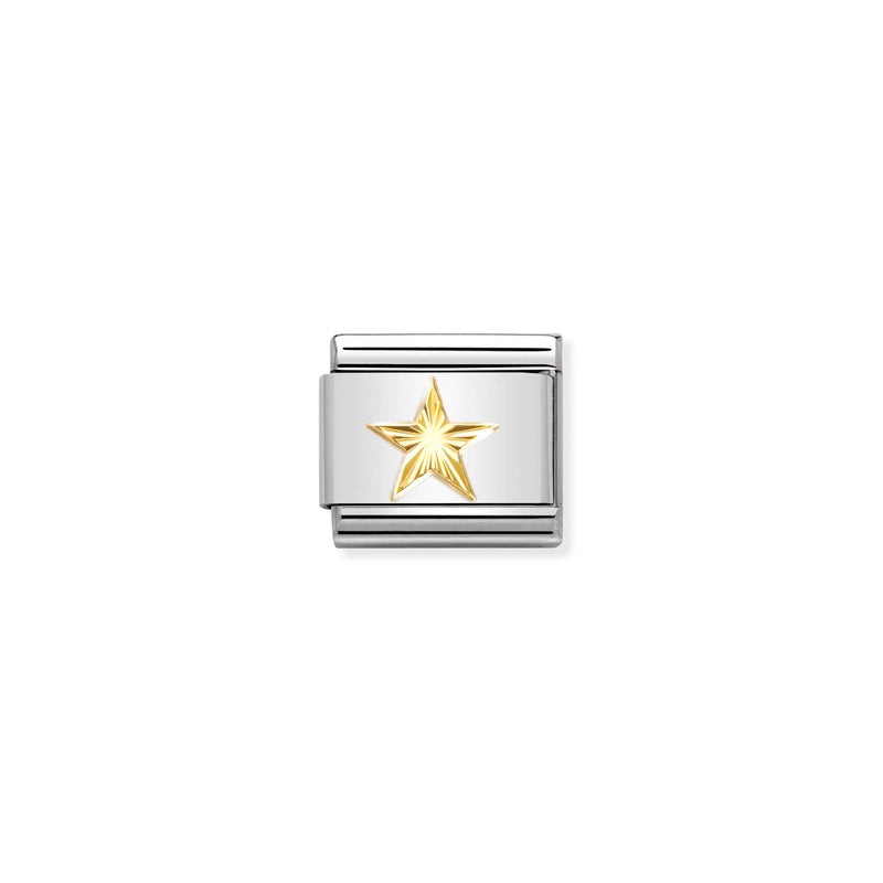 Nomination 18k Gold Diamond Coated Star 030149-55