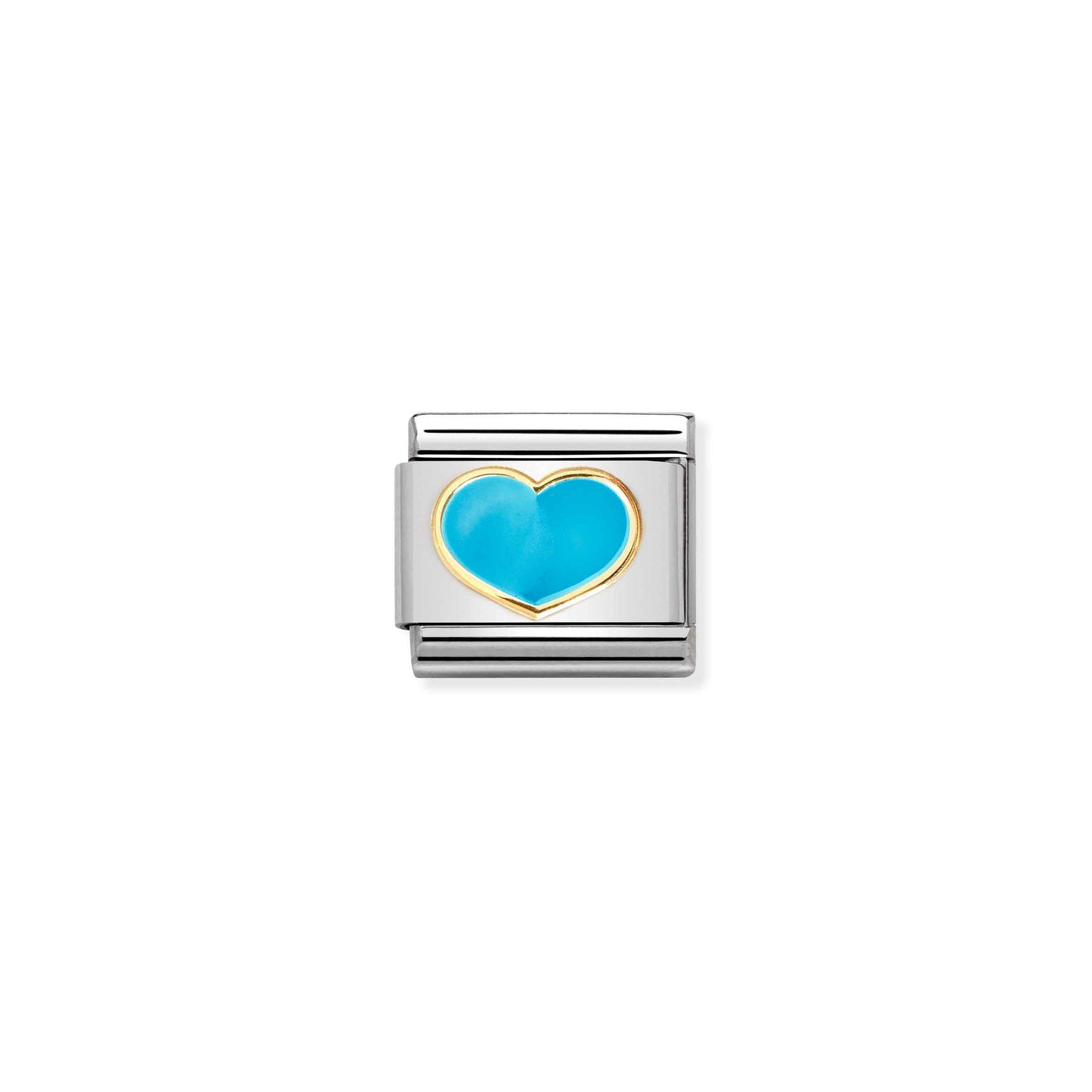 NOMINATION Gold Turquoise Heart 030283-25