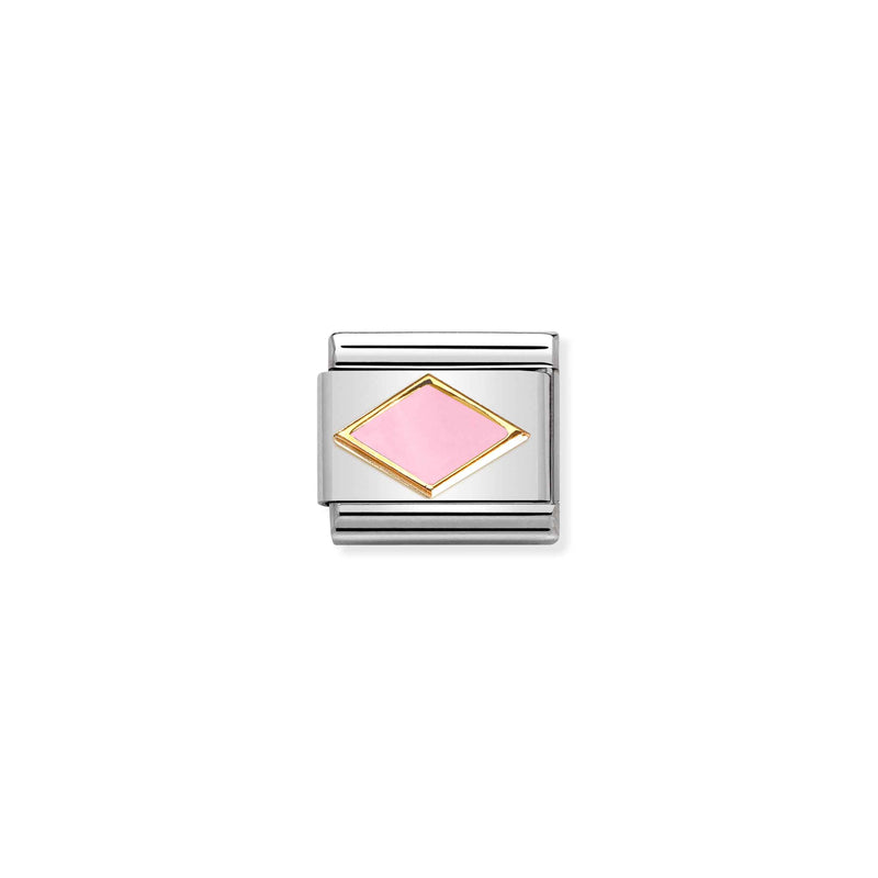 Nomination Gold Pink Rhombus 030285-49