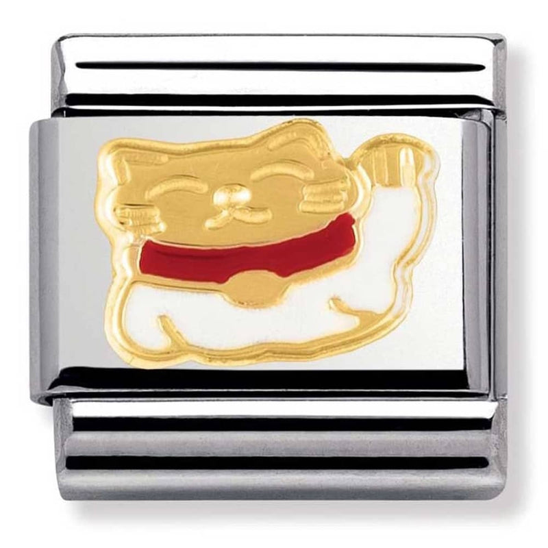 Nomination Gold Lucky Cat Charm 030248-14