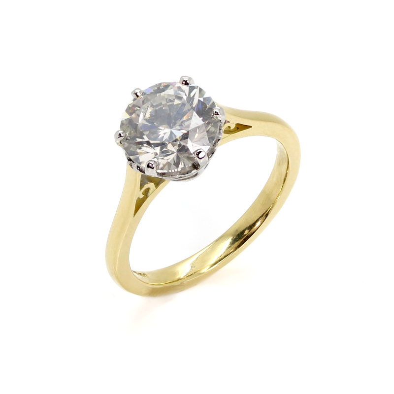 18ct Gold Solitaire Diamond Ring - ASM1453