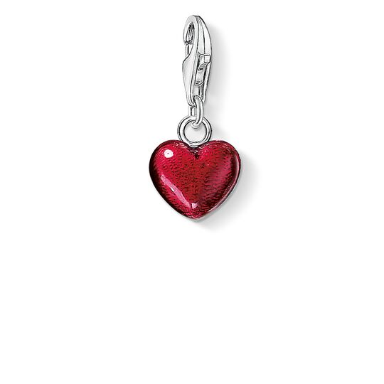 Thomas Sabo Silver Red Enamel Heart Charm 0794-007-10