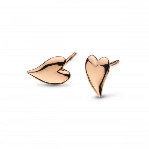 Kit Heath Desire Kiss Mini Heart Rose Gold Stud Earrings 40BKRG028