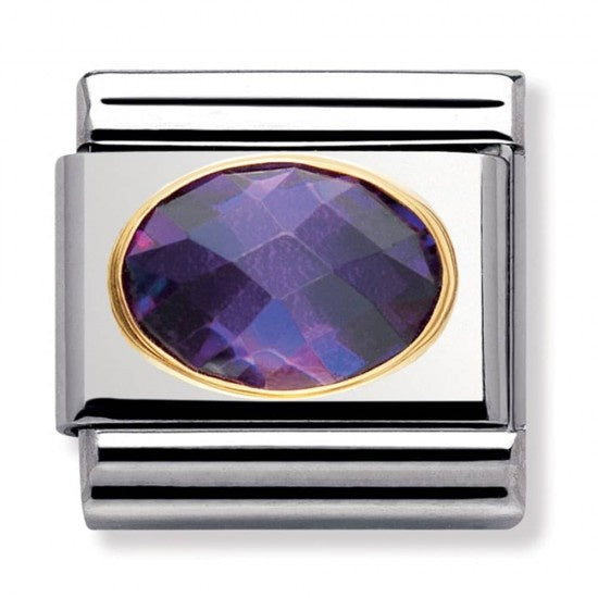 Nomination Faceted Purple Stone Charm 030601-001