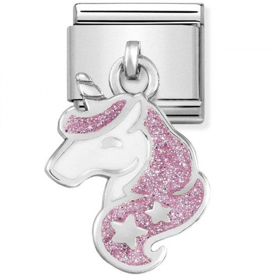 Nomination silver Enamel Unicorn Drop Charm 331805-13