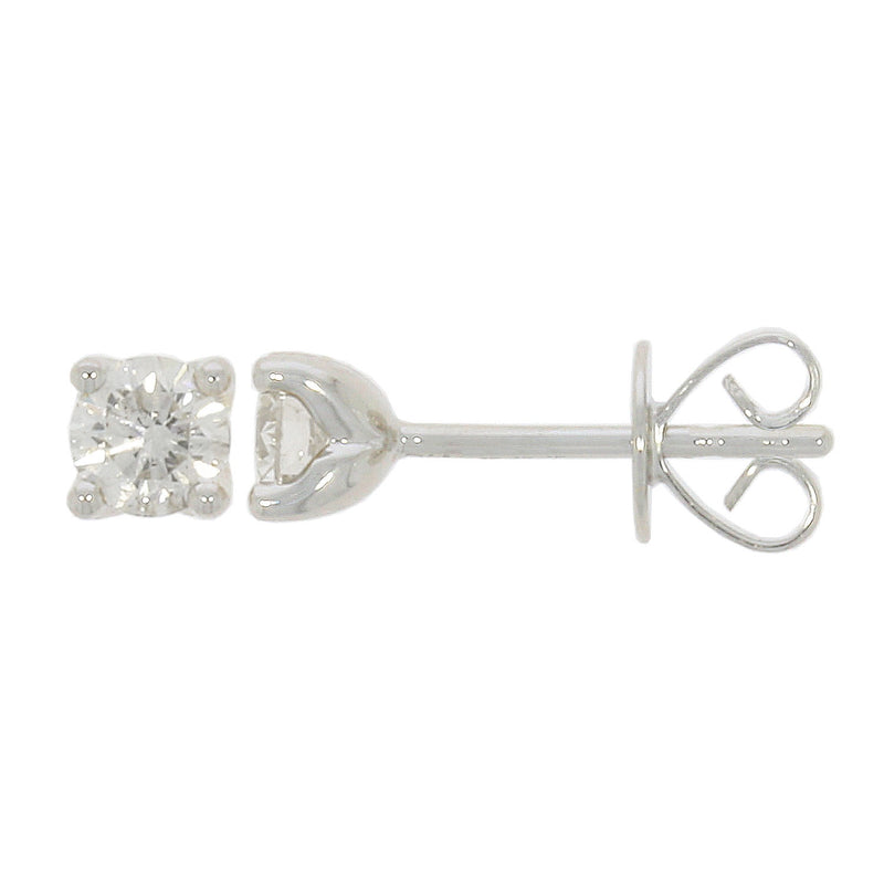 9ct White Gold Diamond Stud Earrings 0.50ct