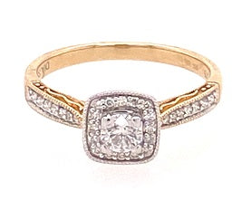 9ct Gold Diamond Ring 0.35ct