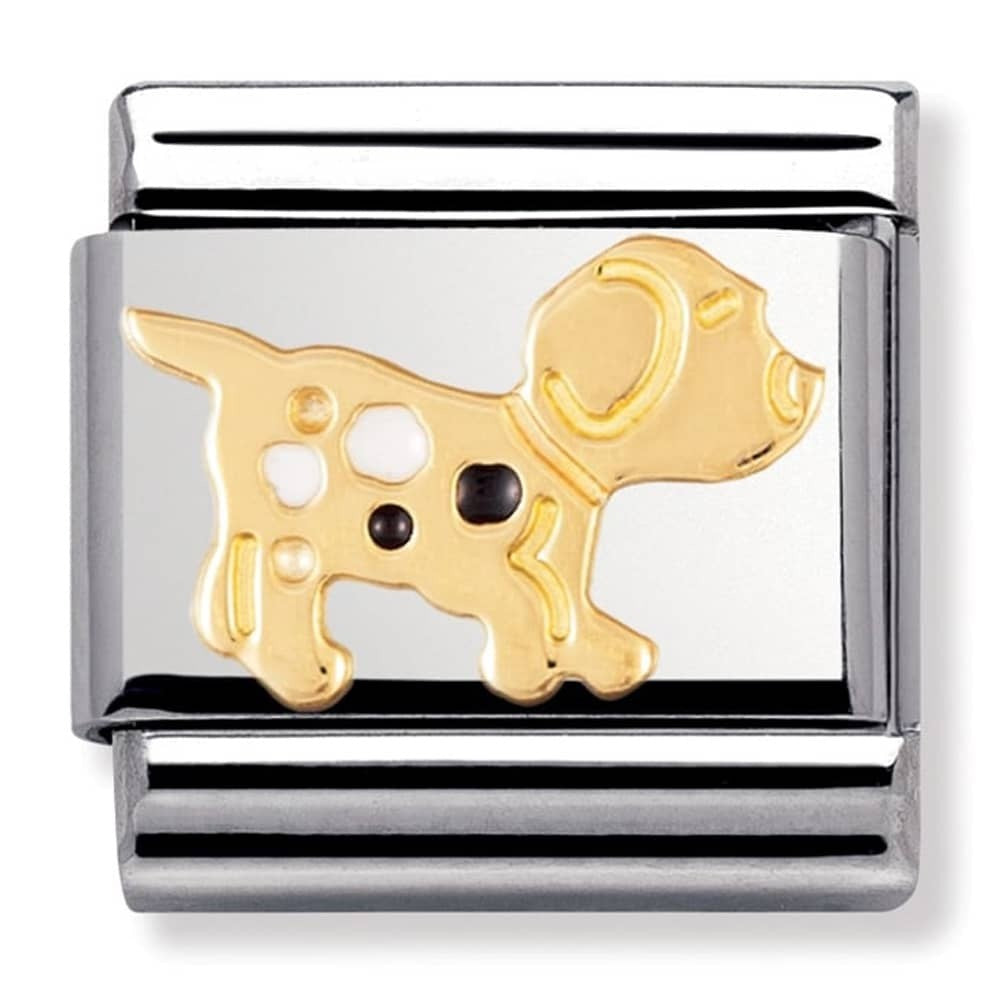 NOMINATION Gold Dog Charm 030212-36