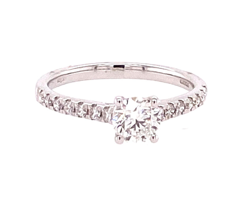 18ct White Gold Diamond Solitaire Ring 0.76ct - 5461/80