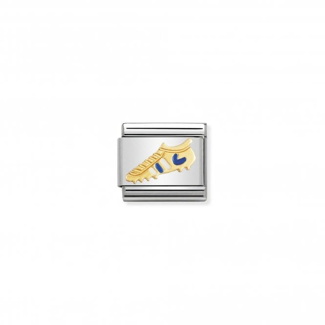 NOMINATION Gold Blue Football Boot Charm 030204/27