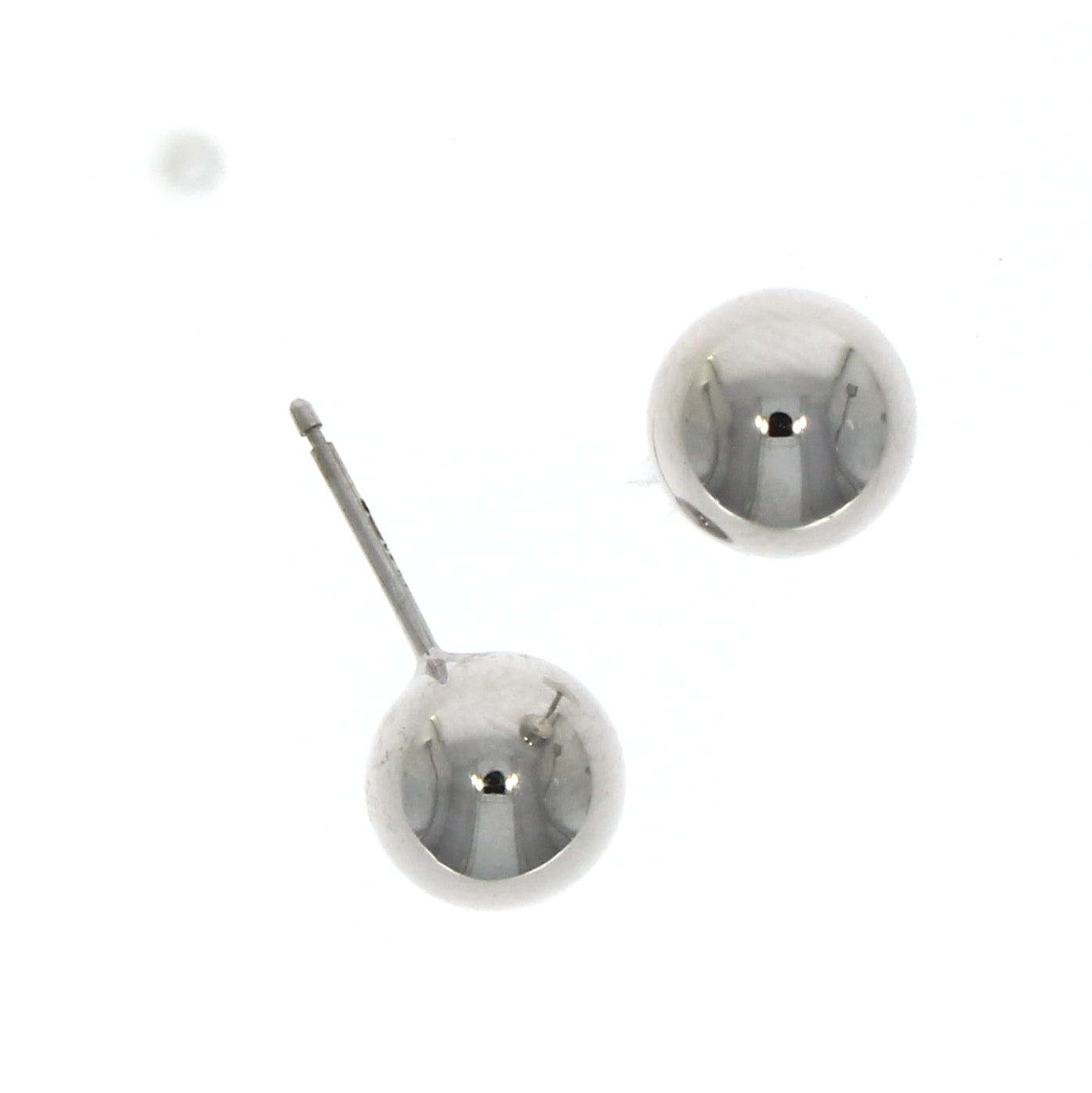 9ct W Gold Ball Stud Earrings