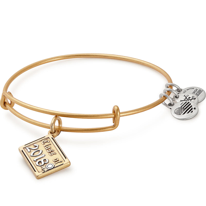 Alex And Ani Class Of 2018 Gold Charm Bangle - A18EB03TTRG