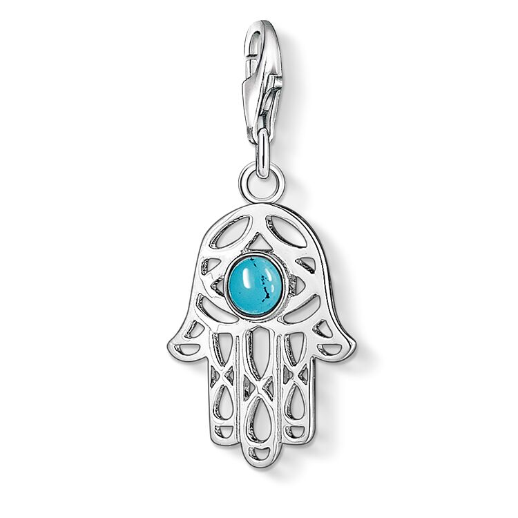 Thomas Sabo Turquoise Hand of Fatima Charm 1052-404-17