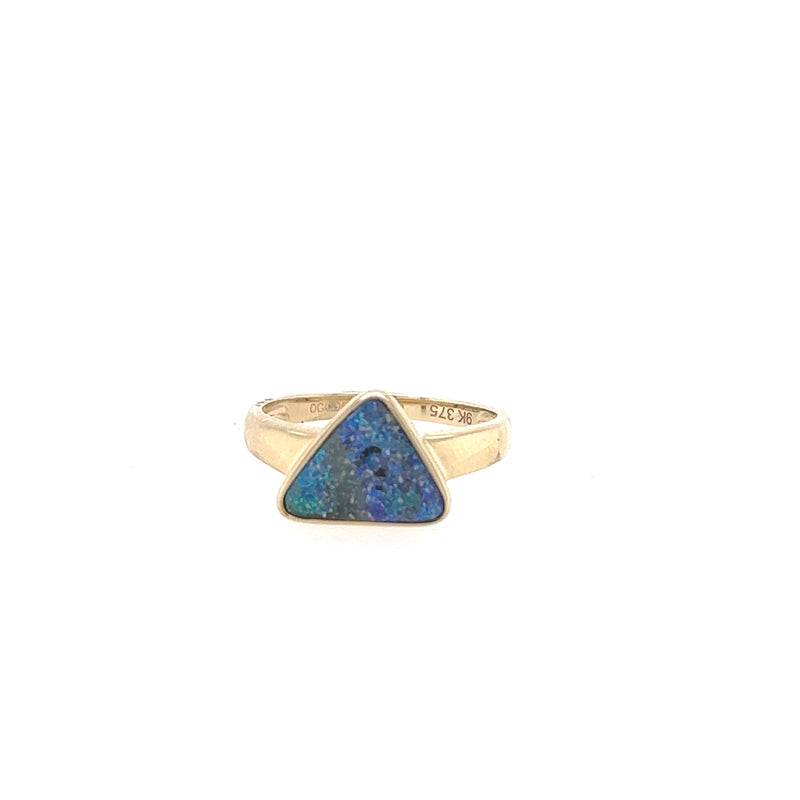 9ct Gold Winton Boulder Opal Ring - Triangle