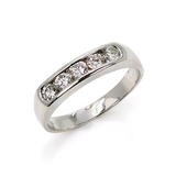 18ct White Gold Five Stone Diamond Ring 0.50ct OR527-1
